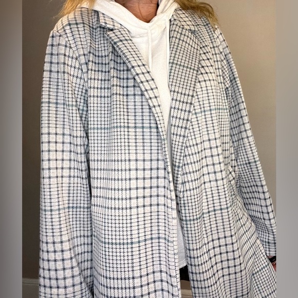 Long length plaid blazer/jacket - Picture 3 of 14